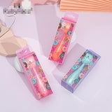 Double-headed silica gel fiber cleansing brush