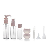 Travel Bottles Kit, Leak Proof Portable Toiletry Containers Set, Clear Flight Size Cosmetic Containers for Lotion, Shampoo, Cream, Soap, Set of 7，50ml 80ml 10g lotion bottle portable cream bottle spray empty bottle
