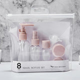 Travel Bottles Kit, Leak Proof Portable Toiletry Containers Set, Clear Flight Size Cosmetic Containers for Lotion, Shampoo, Cream, Soap, Set of 7，50ml 80ml 10g lotion bottle portable cream bottle spray empty bottle