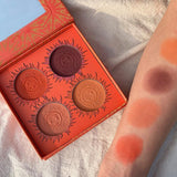 Sunflower four color rouge powder Blusher high gloss repair palette