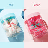 Peach/Milk Candy Shower Scrub Ball Full Body Cleansing Whitening Scrub Available Exfoliating Chicken Skin Hair Follicles