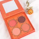 Sunflower four color rouge powder Blusher high gloss repair palette