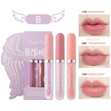 Three sets of lip oil lip glass lip moisturizing moisturizing toot lip transparent lip gloss base wing set
