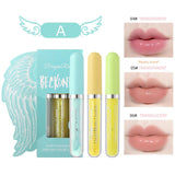 Three sets of lip oil lip glass lip moisturizing moisturizing toot lip transparent lip gloss base wing set