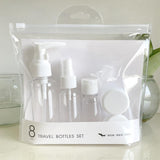 Travel Bottles Kit, Leak Proof Portable Toiletry Containers Set, Clear Flight Size Cosmetic Containers for Lotion, Shampoo, Cream, Soap, Set of 7，50ml 80ml 10g lotion bottle portable cream bottle spray empty bottle