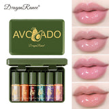 Avocado lip oil clear lip gloss set with 6pcs inside