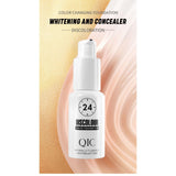 Color changing liquid foundation