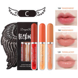 Three sets of lip oil lip glass lip moisturizing moisturizing toot lip transparent lip gloss base wing set