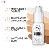 Color changing liquid foundation